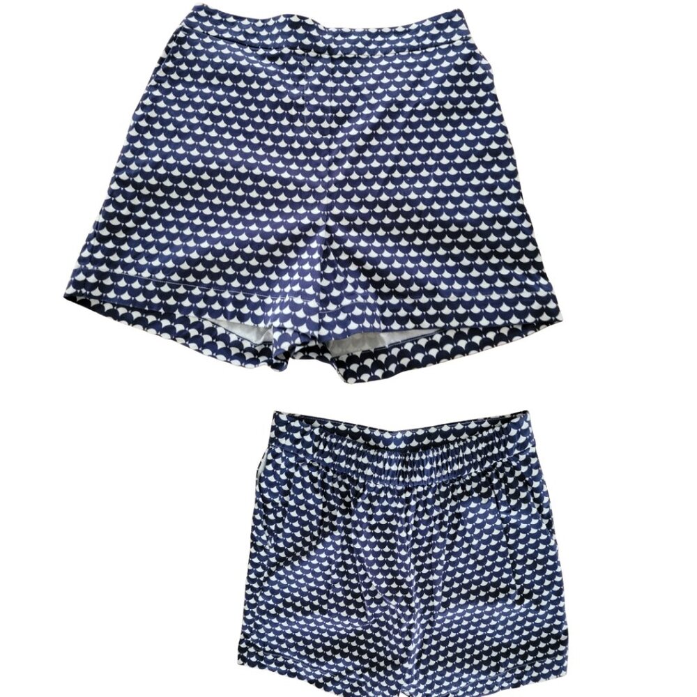 Boden Danby 3.5" Flat Front Pull On Short w Elastic Gather Back Waistband